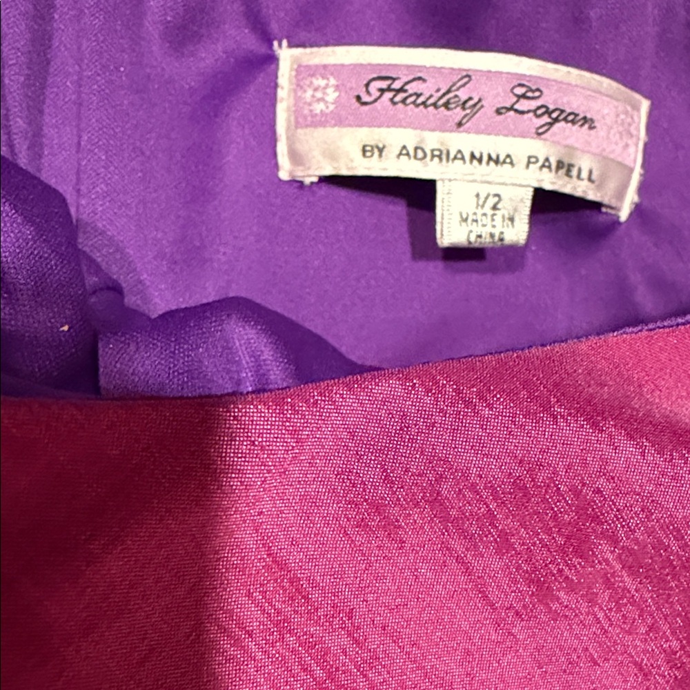 Adrianna Papell Purple One-Shoulder Dress - Picture 4 of 6